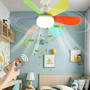 LED Fan Light with Remote Control 42/52CM 3 Speed Adjustable Decoration Living Room Bedroom Study Dining Room Indoor Light