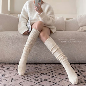 Knee Socks Womens Fall and Winter Thigh Stocking Thigh Socks Thickened Knee Pads Leg Shaping Heattech Stockings Bunching Socks