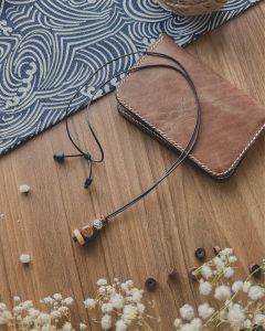 Vòng cổ Yane - dây chuyền hạt gỗ mix charm handmade