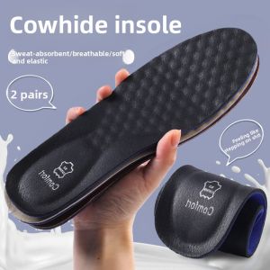 Leather Insoles for Womens Loafers Soft Bottom Comfort Sweat-Absorbing Anti-Odor