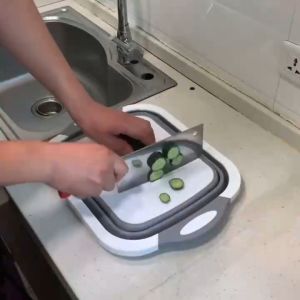 Multifunction Plastic Chopping Board & Kitchen Utensil Set