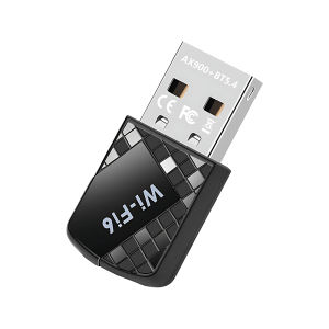 อะแดปเตอร์ AX900 USB WiFi 6 Bluetooth 5.4 แบบ 2 in 1 ดองเกิล รองรับคลื่นความถี่สองย่าน 2.4G/5GHz ตัวรับสัญญาณไร้สาย ไม่ต้องติดตั้งไดรเวอร์ สำหรับ Windows 10/11