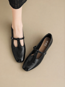 Josiny | Mary Jane Flat Shoes Versatile Square Toe
