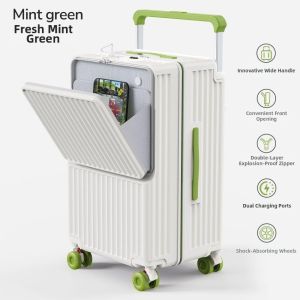 LIWAN | Shockproof Front Opening Large Capacity Wide Trolley Luggage