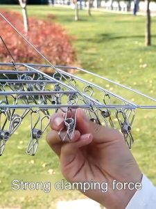 Stainless Steel Drying Rack Clothes Socks Hanger Multi Clip Drying Rack Household Balcony Clothes Hanger