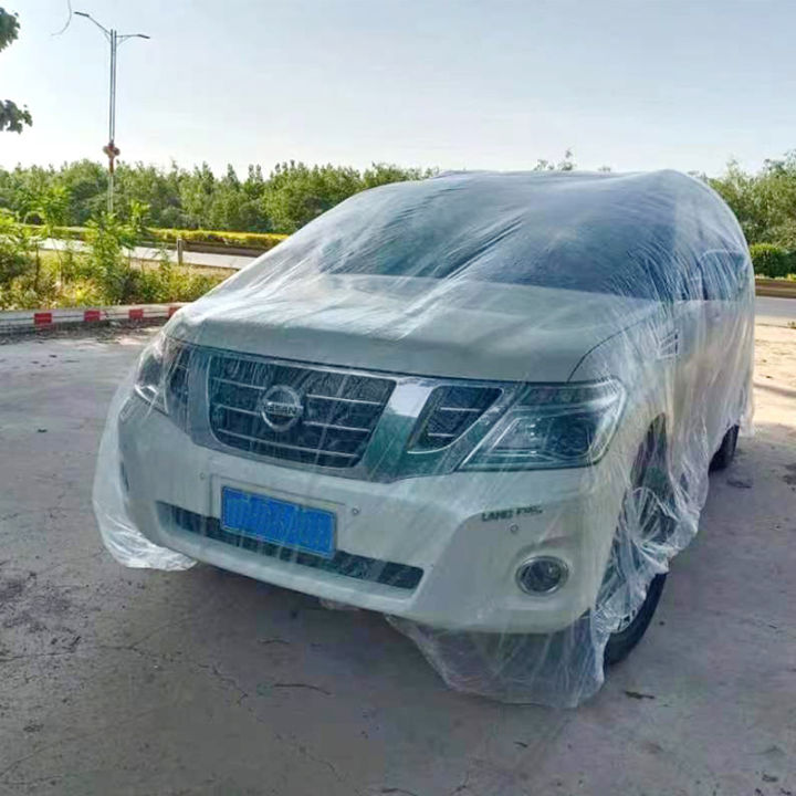 Thickened Universal Transparent Car Cover Rainproof Dustproof One-time ...