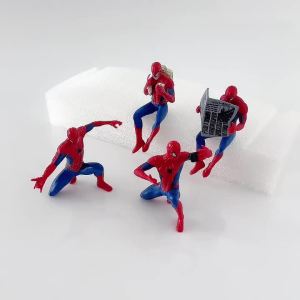 Bandai | 4 Pcs/Set Cartoon Spiderman Action Figures Movement Form Statue PVC Model Collection Desk Ornament Gift Toy