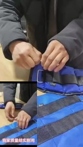 (2 Pcs x 1Kg/1.5Kg ) Ankle Weight Adjustable Wrist Sand Bag Leg Arm Running Brisk Walk Exercise Sandbag Pemberat Kaki