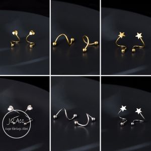 1pair Gold Ball Earings for Women Hypoallergenic Helix Earring Set Love Piercing Earring Set Silver Earings for Kids Accessories Jewelry