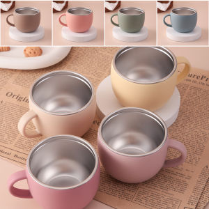 Color Kids 1PC Baby Stainless Steel Water Cup Detachable Silicone Mug Cup BPA Free Feeding Water Bottle For Childrens Tableware