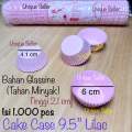 [Isi1000] Cake Case 9.5 GLASSINE HITAM & WARNA WARNI / Kertas Alas Pie Hitam Biru Hijau Kuning Pink Merah Muda Orange 9,5 / Kertas Cup Cake Glassine Hitam 9.5" / Cupcake Case Glassine Hitam 95 mm / Kertas Alas Anti Minyak 9.5. 