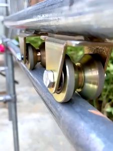 Heavy-Duty V Groove Wheel | Rigid Caster Pulley for Sliding & Rolling Gates | Round Tube Track Compatible Flash Hardware