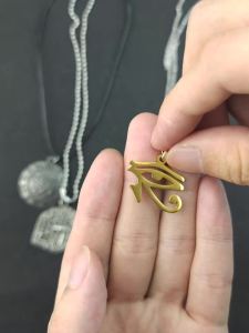 Ancient Egypt Symbol Necklace Vintage Egyptian Pharaoh Eye of Horus Pendant Necklaces for Women Fashion Stainless Steel Jewelry