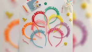 Happy Birthday Plastic Mane - Colorful Hairpin for Celebrations 1345