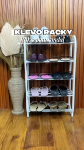 KLEVO RACKY Rak Sepatu Sandal 5 Susun Stainless Steel Anti Karat Minimalis Modern