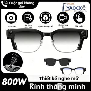 Kính Thông Minh 800W Pixel Dành Cho Nam Quay Video Nhận Diện Ảnh AI Gọi Bluetooth Dịch Giọng Nói Tích Hợp Bộ Nhớ 32GB