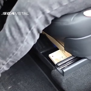 SEAMETAL Car Underseat Storage Tray Hidden Organizer ABS No Drill Non Slip Box Daily Travel