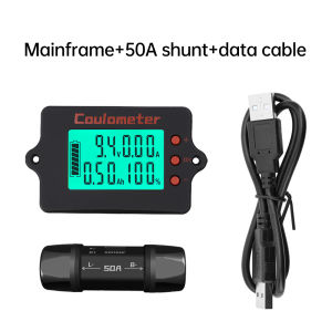 PZEM-037 Voltage and Current Meter Battery Level Detector RV Battery Level Indicator Coulombmeter DC 8~120V 10A/50A/100A