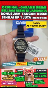 CASIO ORIGINAL - CASIO AE-1000W-2AV - MEN - Blue Grey - Strap Resin - Jam dunia JD17ST Jam Tangan Pria Cowok Anti Air Digital Analog + CASIO AE 1000W 2A AE-1000W 1000 W AE1000 AE-1000 AE1000W AE-1000W-2A $ WR1 STR BS7