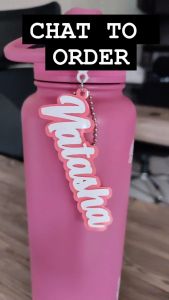NEYMU Personalized Name tags for Aquaflask Tumbler Water Bottles Bag Gift Ideas for kids and women for kids bag and kids name label