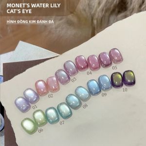 Sơn Gel Móng Tay Mắt Mèo MIANEL 12ML Hoa Sen Monet Làm Sáng Màu Trắng Satin Mịn Như Ngọc Trai Pha Lê Trang Trí Móng Mới Xuất Hiện 2025