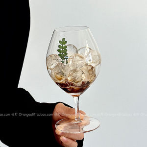 Japanese Style Lightweight Tall Footed Glass Cup for Coffee Juice Special Drinks Cold Beverages And Cocktails Clear round Glass Cup