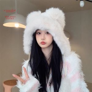 Northeast Snow Village Bear Ears Plush Bonnet: A Cute Ushanka for Fall & Winter