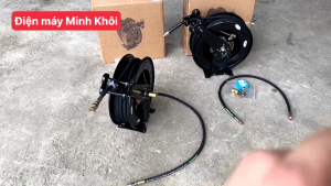 Rulo máy rửa xe cao áp 32Mpa kèm dây 20M 15M bố thép| Rulo quấn dây tự động cao áp