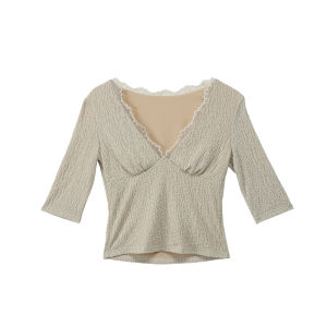 audwyn | Áo Thun Voan V-Neck Tay 5/8