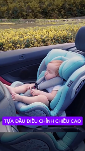 Ghế Ngồi Ô Tô Trẻ Em ISOFIX CAO CẤP Children Safety Seat Xoay 360 độ Cho Bé Sơ Sinh - 12 Tuổi