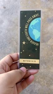 Bookmark | Matthew 24:35 | Book | Christian Gift | Laminated Bookmark