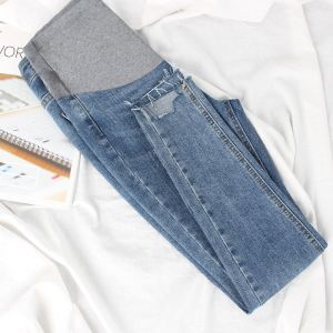 Maternity Jeans High Waist Adjustable Comfortable Stretchy Denim Pants for Pregnant Women Suitable for Early Pregnancy And Autumn Wear