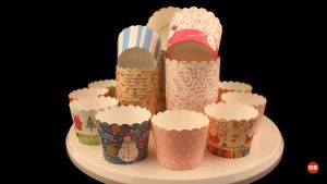 Upretty 50 PCs Rainbow cupcake paper liners cupcake boxes baking cup egg tarts tray kitchen accessories pastry decorating tools