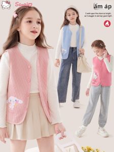 Hello Kitty | Áo Gile Lót Ấm Cho Bé Gái Chất Liệu Cotton