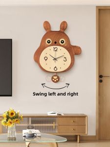 ZEDUO | Creative Totoro Wall Clock Light For Living Room No Drilling