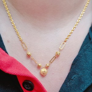 JIN JING RANTAI LEHER CHOKER (HOLLOW) EMAS 916 TULEN 4.35G/4.43G/5.67G