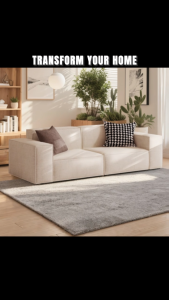 [PRE-ORDER] Contemporary All Foam Modular Convertible Sectional Couch Modern Linen Upholstered for Villa Use Living Room Sofa
