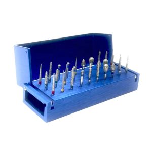 PIORPOY Dental Diamond Burs 30Pcs/Set for High Speed Handpiece Burs 1.6MM Handpiece Turbine+Burs Placement Box Dental Dropship
