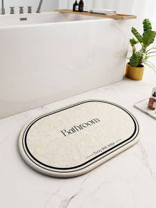 Modern Simple Thickened Lamb Velvet Bathroom Mat Anti-Slip Home Bathroom Carpet Water Absorbent Non-Slip Floor Rug for Kitchen