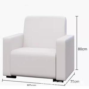 Modern White Reception Sofa for Meeting Single Seater