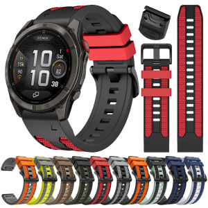 For Garmin QuickFit Watchband Fenix 8 Pro 47/51mm Silicone Strap Forerunner 970/Enduro 3 2/Instinct 3 22mm 26mm Replace Bracelet