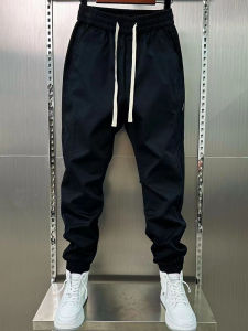 กางเกงลำลองชาย ทรงหลวม ทรงสปอร์ต ปลายขาห้าส่วน กางเกงขายาวทรงฮาเร็ม เนื้อผ้าโพลีเอสเตอร์ ยืดหยุ่นได้ ระบายอากาศได้ดี