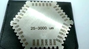 Wet Film Thickness Gauge Aluminium / Wet Film Comb / Alat Ukur Cat Basah 25-3000um Warna Silver