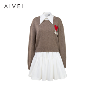 AIVEI | Sweet Campus Style Sweater Vest Dress Set