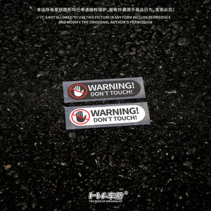 HF Bumper Stickers Do Not Touch No Touch Sticker Warning Scratch Suitable for Calf Electric Bicycle Helmet Post-It Note