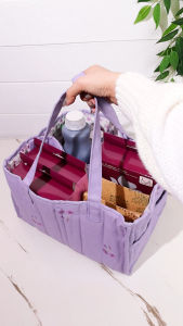 Lavender Floral Mom Essentials Organizer Caddy
