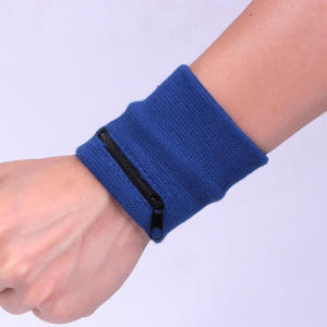 Authentic Basketball Running Sports Wipe Polyester Cotton Zipper Wrist Guard Sweat Absorbing and Wiping Wrist Guard Zero Wallet