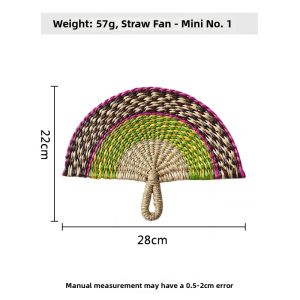 CHIZHIDU | Nordic Style Handwoven Sea Grass Fan Wall Decoration