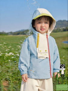 CUTEPANDAS | Áo Khoác Hooded Chống Nước Cấp 4 Hình Hoạt Hình
