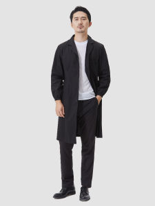 Black Pure Cotton Lab Coat Workwear for Students Chemical Laboratory Uniforms Industrial Garments Factory Workers Outfits